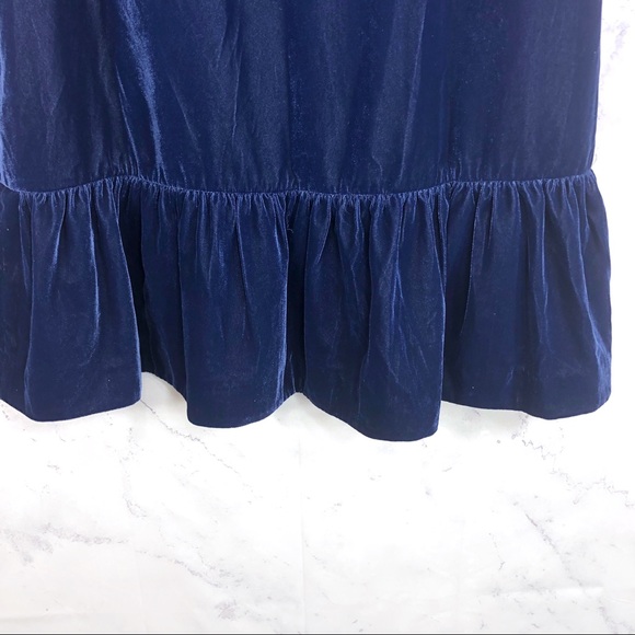 J. Crew velvet ruffle-hem sleeveless dress Sz 14 - Picture 3 of 7